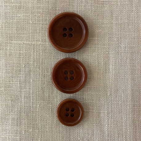 Bouton de Costume en Corozo "Costard", col. Ambré