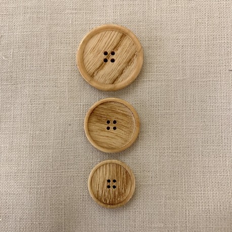Varnish Raw Wood Suit Button