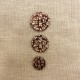 Engraved and Enameled Mother of Pearl Button, Boutons de Roses , Col. Currant