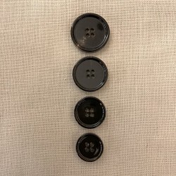 Bouton de Costume"l'élégant" en Corne Laquée, col. Brun