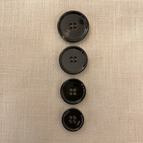 BLacquered Suit Horn Button"l'élégant", col. Brown