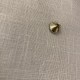 Strass Button Toupie Solitaire, col. Crystal/ Gold