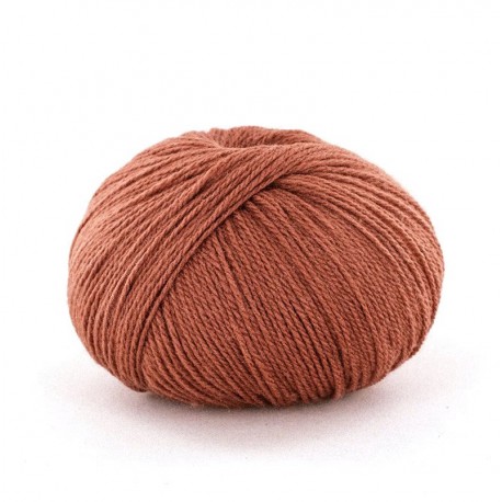 FONTY wool knitting yarn, qual.BB MERINOS, col. Terracotta 911
