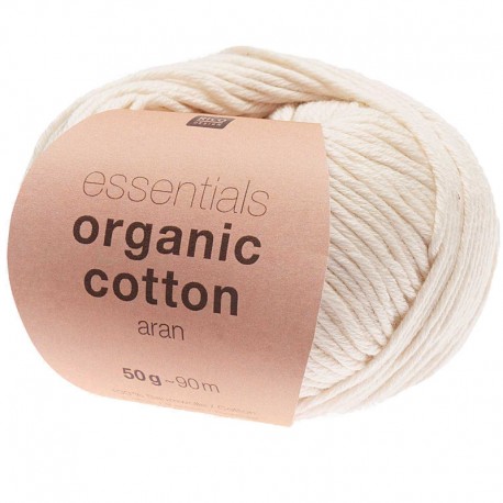 Coton Bio à Tricoter Rico ,Essential Organic Cotton, col. Crème