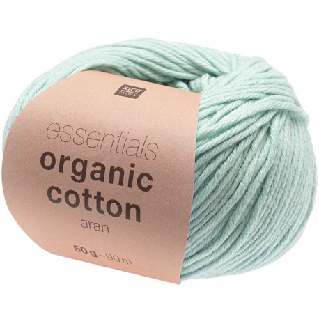 Coton Bio à Tricoter Rico ,Essential Organic Cotton, col. Menthe 011
