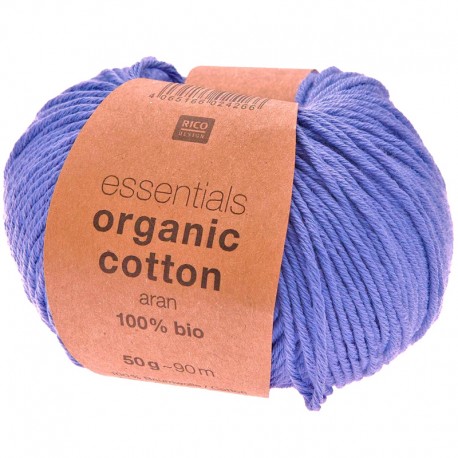 Coton Bio à Tricoter Rico ,Essential Organic Cotton, col. Violette 031