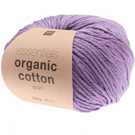 Coton Bio à Tricoter Rico ,Essential Organic Cotton, col. Lilas 009