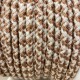 Two-Colored Braided Cord Samarcande, col. Natural/ Copper
