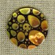 Bouton Nacre imprimée Bulles
