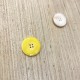Enamelled Mother of Pearl Button Miami, col. Mimosa