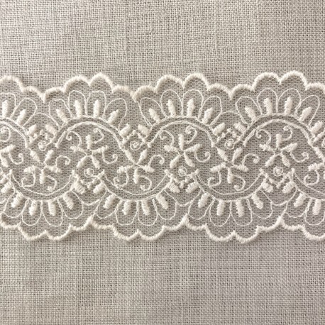 Embroidery Tulle Lace Jasmin, col. White