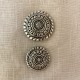 Bouton en Métal Gravé Tribal, col. Argent