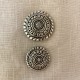 Engraved Metal Button Tribal, col. Silver