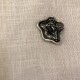 Engraved Metal Button Star, col. Silver