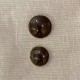 Enamelled Metal Button Cambon, col. Coffee