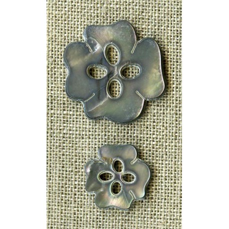 Bouton Nacre Trèfle