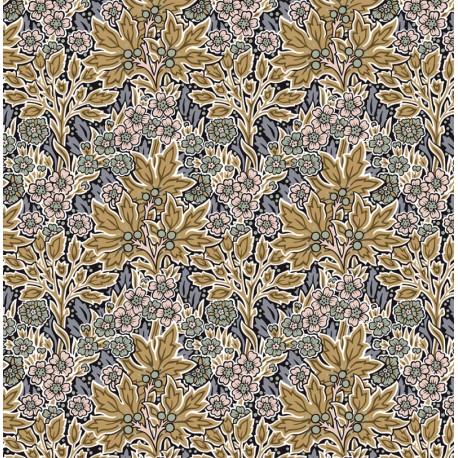Liberty Fabric Aubrey Forest, col. Mustard, Angel, Azur