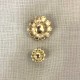 Metal Button Daisy, col. Light Gold