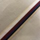 Striped Petersham Ribbon, En Voyage, col. Vanilla, Chalk, Medoc 1