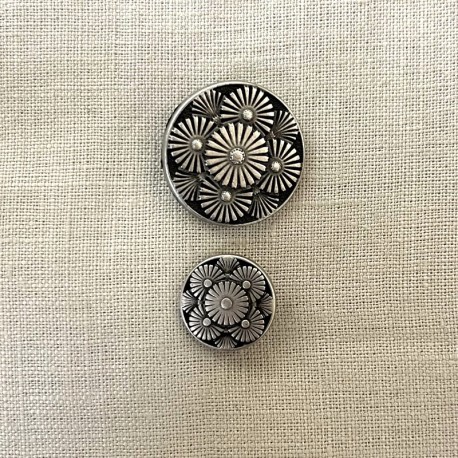 Bouton en Métal Brooklyn, Col. Vieil Argent