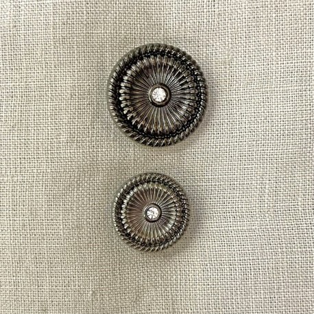 Bouton Bijoux Solar, col. Canon de Fusil / Crystal