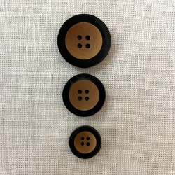 Bouton en Corne Effet Daim Bicolore