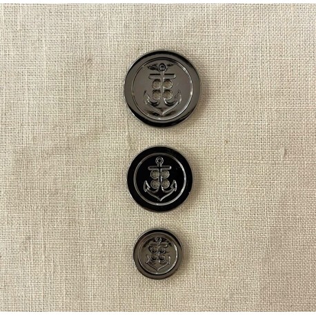 Metal Button Bon Vent, col. Mercury