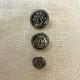 Bouton en Métal Emaillé Edmond, Col. Marine/ Argent