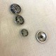 Bouton en Métal Emaillé Edmond, Col. Marine/ Argent