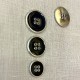 Bouton en Métal Emaillé Smart, Col. Noir/ Argent