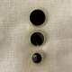 Enameled Metal Button Marcel, Col. Navy/ Gold