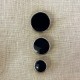 Bouton en Métal Emaillé Marcel, Col. Noir/ Argent