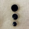 Bouton en Métal Emaillé Marcel, Col. Noir/ Argent