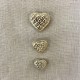 Metallized Heart Button Estée