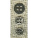 Mother-of-pearl button classic 4 round spaced out holes, col. Pearl grey