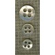 Mother-of-pearl classic button 4 round spaced out holes, col. Frost