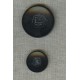 Bouton incurvé en polyester Noir jaspé.