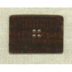 Rectangular scale design polyester button