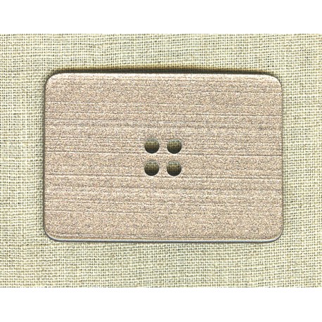 Bouton Rectangle en polyester Mordoré.