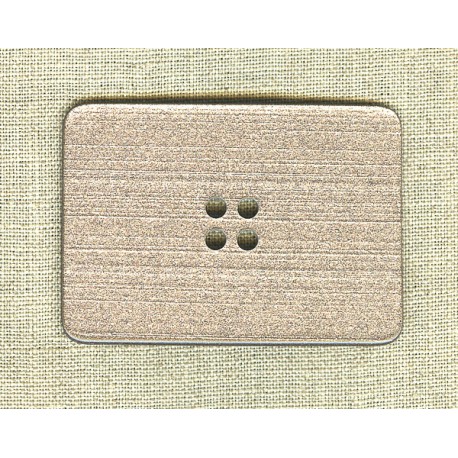 Bronze Rectangle polyester button.