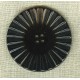 Black polyester button with grooved edge