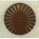 Cognac polyester button with grooved edge