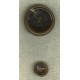Marbled brown concave polyester button
