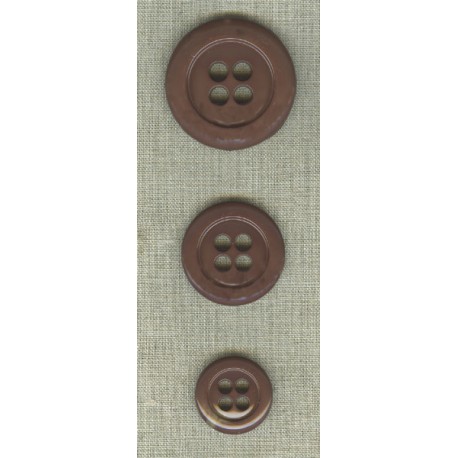Brown polyester button