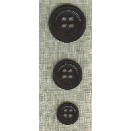 Black polyester button
