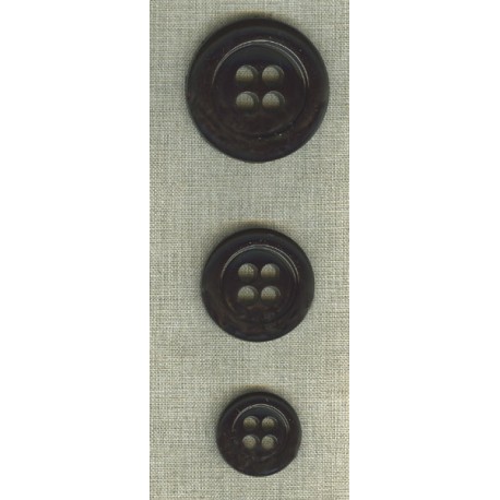 Bouton en polyester Noir.