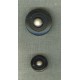 Bouton bombé, centre en relief en polyester Marron jaspé.