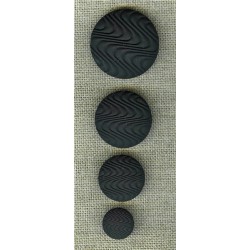 Bouton noir sur pied touché velouté motif vague