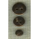 Bouton polyester jaspé Toffee, col. Chocolat