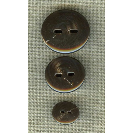 Polyester button marbled Toffee, col. Chocolate